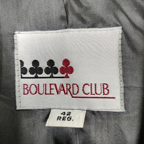 Vintage Boulevard Club Men's Long Wool & Cashmere Coat in Gray Size 42R Office - Picture 2 of 10